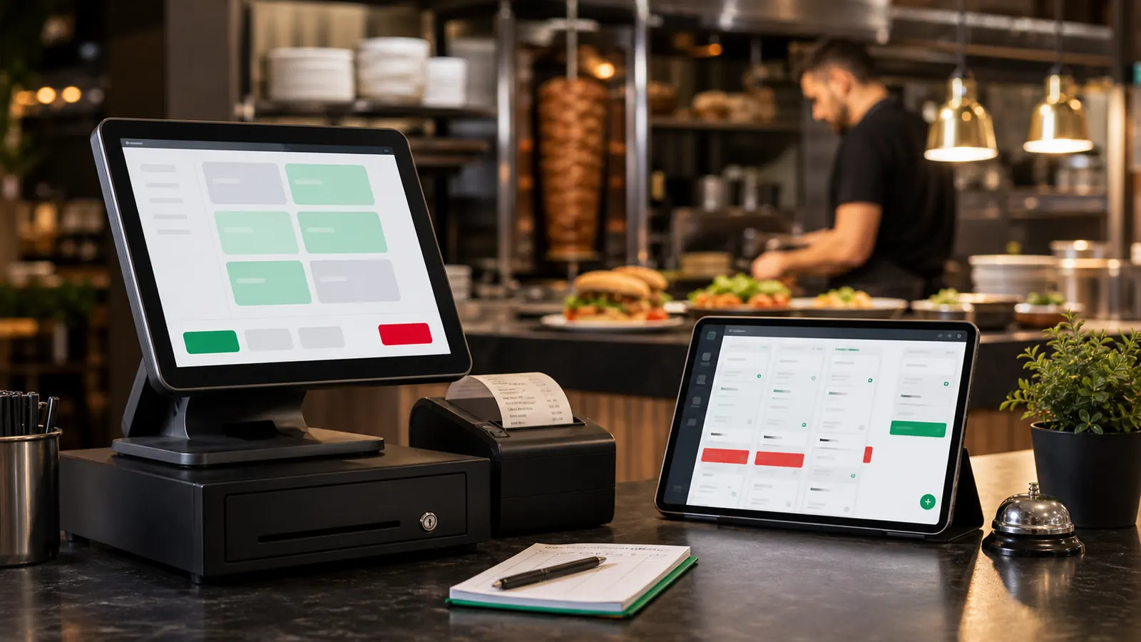 Restoran POS ekranı, adisyon fişi ve online sipariş paneli arasındaki fark